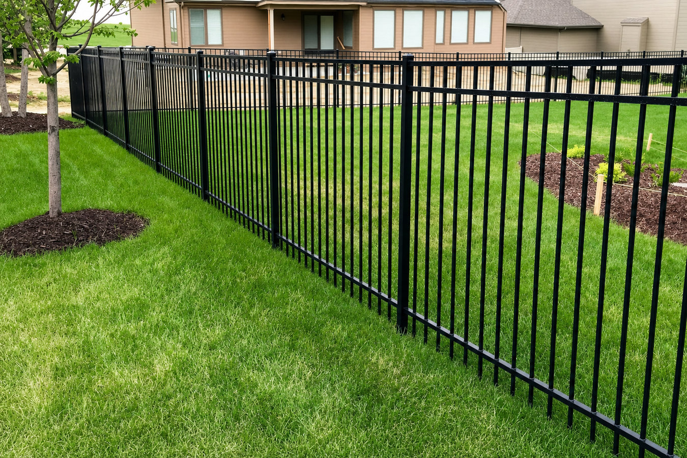 Aluminum fence installation